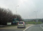 Slip road from A3 south at Stag Hill - Geograph - 2863638.jpg