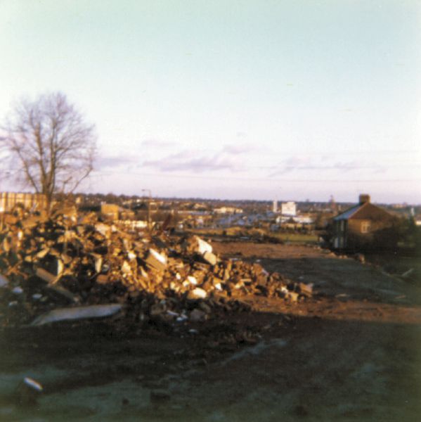 File:197311 - Remains of Block of Flats on Child's Corner (Maybank Avenue on Right).jpg