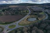 A96 Spey Bay Roundabout and Fochabers Bypass - aerial from W.jpg