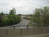 A461 at M6 junction 9 - Geograph - 1863147.jpg