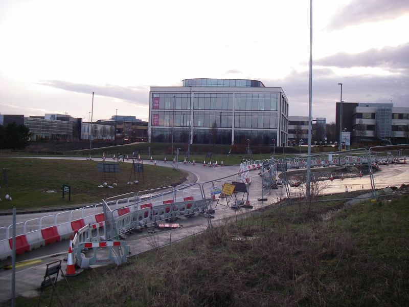 File:20180403-1918 - Roundabout widening, Austhorpe Interchange.jpg