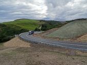 A9 Berriedale Braes Improvement - August 2020 HGV on bend.jpg