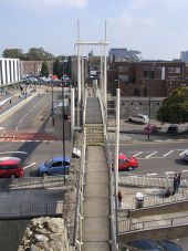 Footbridge on City walls (C) Shaun Ferguson - Geograph - 986849.jpg