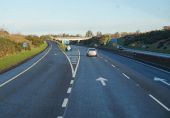 The M9 Northbound at Junction 11 - Geograph - 4793134.jpg