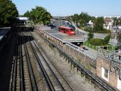 View from the footbridge at South Woodford Underground station - Geograph - 4681214.jpg