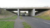 The A66(M) crosses an unclassified road near Stapleton - Geograph - 89614.jpg