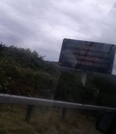 Variable message sign on the A9 at Loth.jpg