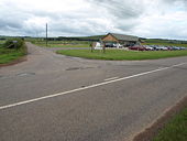 The Old Aberdeen Road (B966) at its junction with the road leading to Castleton, Cushnie and Auchenblae - Geograph - 1390182.jpg