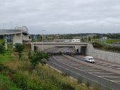 Raith Interchange - A725 underpass and footbridge.jpg