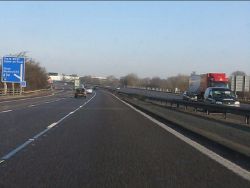 M6 Motorway at junction 14 - Geograph - 2244667.jpg
