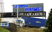 Motorway sign, Sprucefield-Lisburn - Geograph - 1749808.jpg