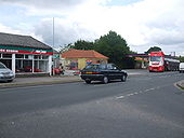 B1228 junction Elvington Lane Garage - Geograph - 1347812.jpg