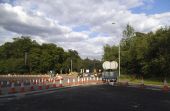 Cones at the junction of A322 and Nine Mile Ride, Bracknell - Geograph - 4529287.jpg