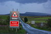 Snow Closure sign by the junction of the A685 and A683 - Geograph - 902592.jpg