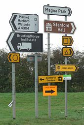A forest of signs - Geograph - 607449.jpg