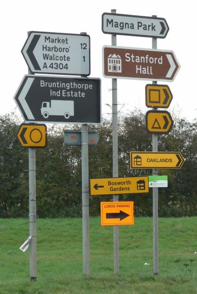 File:A forest of signs - Geograph - 607449.jpg