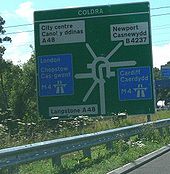 A449 Coldra With Roundabout Center Road Sign - Coppermine - 22820.jpg