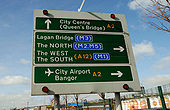 Direction sign, Belfast - Geograph - 1761099.jpg