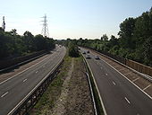 A3290 (ex A329(M)) looking towards M4 from Earley Station Footbridge - Coppermine - 22382.jpg