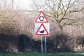 Saintly Ducks Ahead, Smithy Bridge Lane, near Wentworth - Geograph - 1687033.jpg