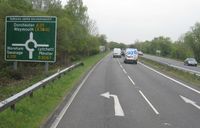 Approaching the Bakers Arms roundabout - Geograph - 1844163.jpg