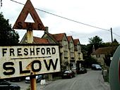 Old cast-iron road sign at Freshford - Geograph - 1571648.jpg
