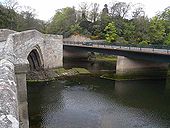 Warkworth Bridges, old and new - Geograph - 1859815.jpg