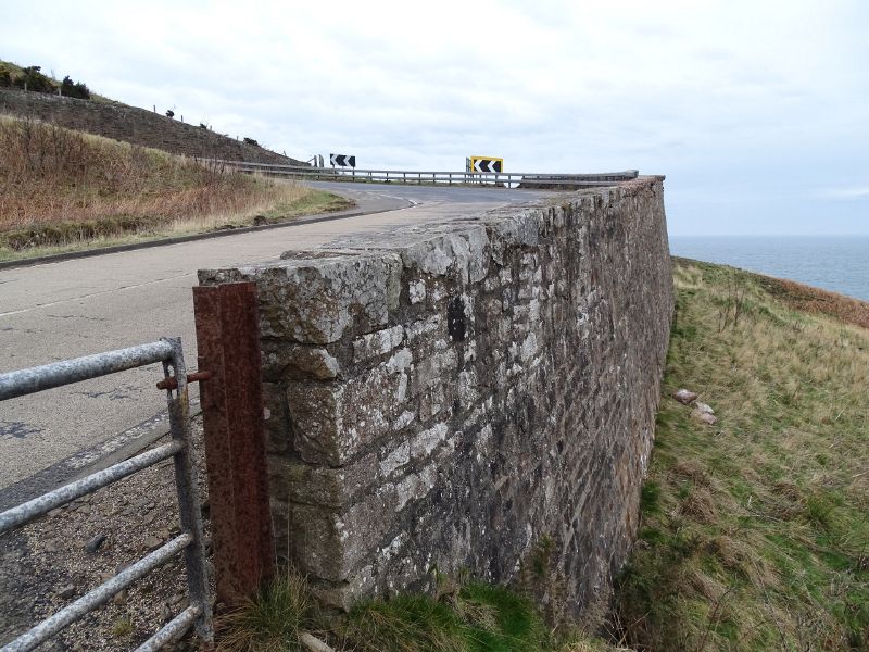 File:A9 Berriedale Braes Improvement - February 2019 hairpin retaining wall.jpg