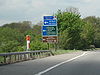 M40 Motorway, Heading West. Junction 8 Sign For Oxford Services - Geograph - 1281573.jpg