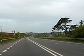 The A39 Atlantic Highway approaching Bideford New Bridge - Geograph - 787239.jpg