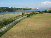 The B3233 viewed from the Torridge Bridge - Geograph - 1363236.jpg