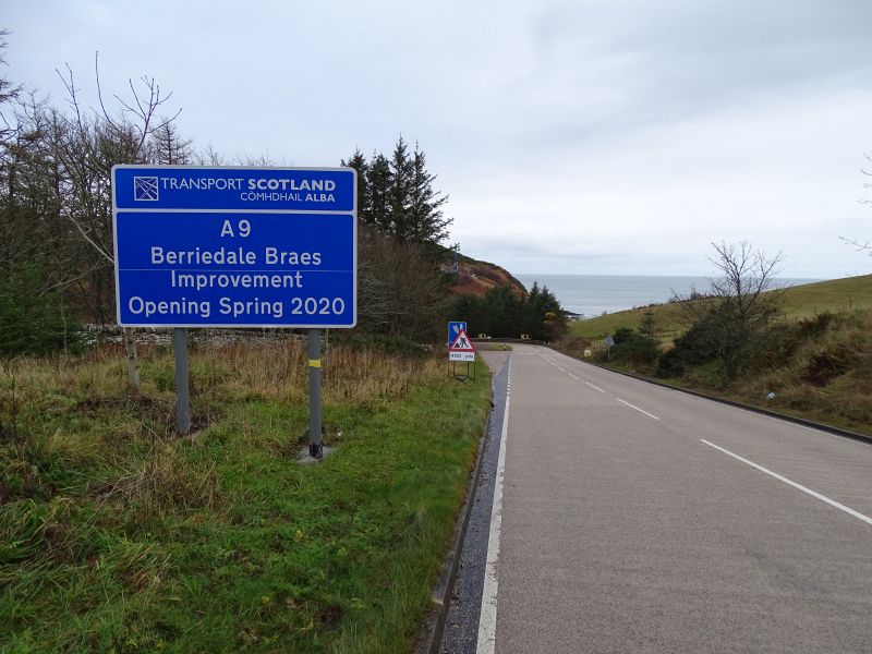 File:A9 Berriedale Braes Improvement - Project sign south brae.jpg