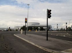 Traffic signals onto the A6182 White Rose Way - Geograph - 4293961.jpg