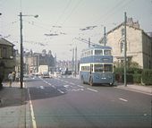 Bradford Trolleybus at Saltaire Terminus - Geograph - 1398546.jpg