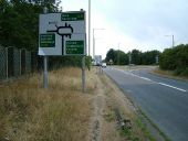 Road sign on the approach to Rush Green Roundabout - Geograph - 1980811.jpg