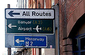 Faded road sign, Belfast - Geograph - 1667781.jpg