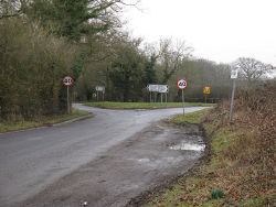 Junction between Fulfords Hill and the A 264 - Geograph - 1710574.jpg