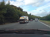 M11 - Police car being towed - Coppermine - 23242.JPG