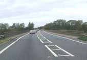 Road bridge over the Severn approaching Alney island roundabout - Geograph - 1541119.jpg