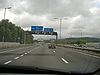 M4 approaching J43, Llandarcy, just west of Earlswood. There is a short auxillary lane here for weaving traffic. - Coppermine - 7389.jpg