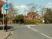 Mini-roundabout on the B1508 at Braiswick - Geograph - 771707.jpg