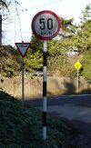 Metric speed limit sign - Coppermine - 363.JPG