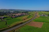 A737 Dalry Bypass - Blairland aerial looking north.jpg