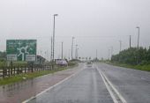 Approaching the Nutts Corner roundabout on a rainy day - Geograph - 2576075.jpg