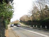 Closed-off western entrance from Belmont Road to the A5 - Geograph - 387475.jpg