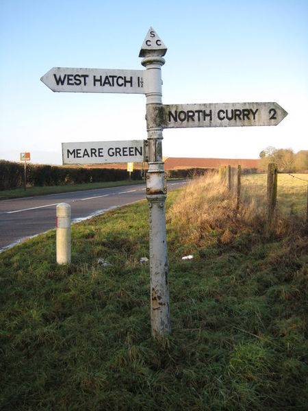File:Signpost on A378 near Wrantage - Geograph - 1670733.jpg