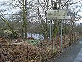 Road sign and the River Forth - Geograph - 1719752.jpg