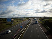 Roadworks on the A74(M) - Geograph - 1026762.jpg