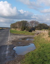 B3192 and National Trust carpark at Little Haldon - Geograph - 1033014.jpg