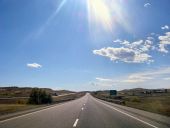 20170930-1819 - I-90 heading eastbound to Exit 33 (East of Sheridan, Wyoming) 44.6735625N 106.8869716W - enhanced.jpg